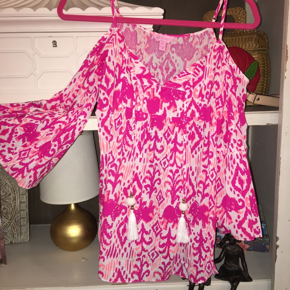Lilly pulitzer top XXS cute sleeves